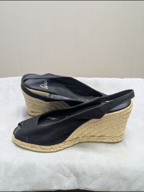 Castaner Black Espadrille Slingbacks